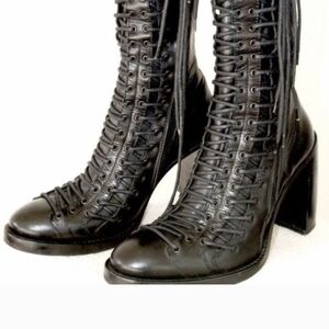 ISO Ann Demeulemeester Talon Triple Lace Boots